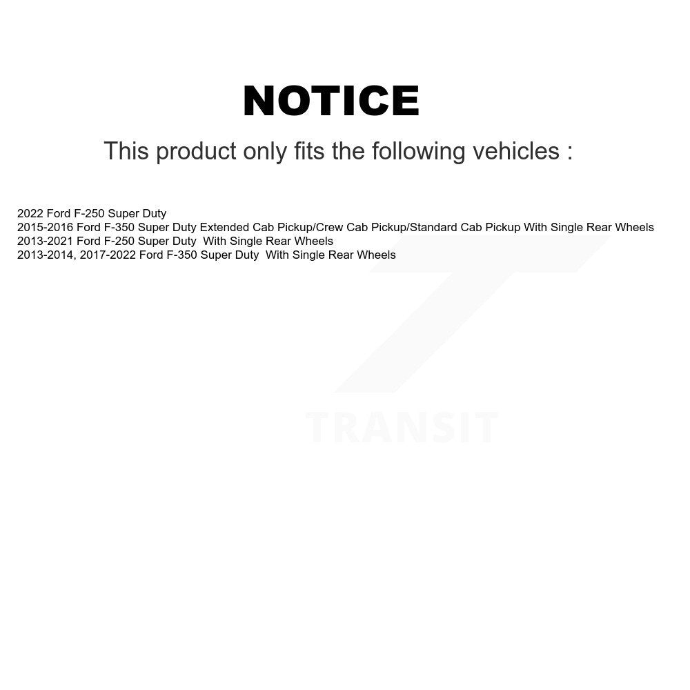 Rotor de frein à disque arrière (1 pièce seulement) pour Ford F-350 Super Duty F-250 8-681017