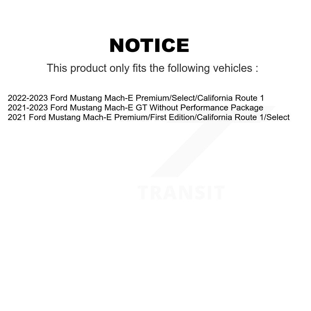 Rotor de frein à disque avant (1 pièce seulement) pour Ford Mustang Mach-E 8-682744