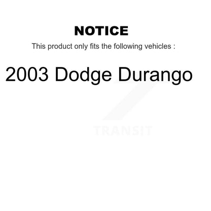 Rotor de frein à disque arrière (1 pièce seulement) pour Dodge Durango 2003 8-780142