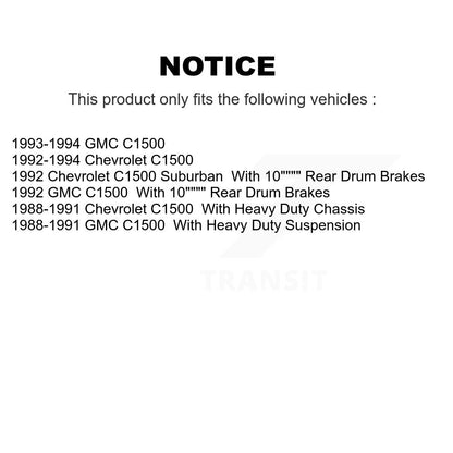 Ensemble moyeu de Rotor de frein à disque avant (1 pièce seulement) pour C1500 Chevrolet GMC