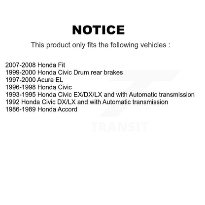 Tambour de frein arrière (1 pièce seulement) pour Honda Fit Civic Acura EL Accord 8-9311