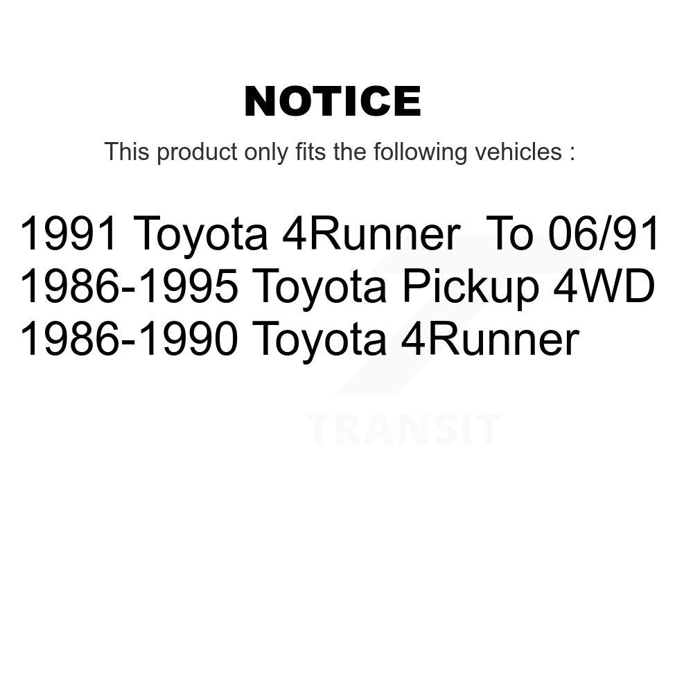 Rotor de frein à disque avant (1 pièce seulement) pour Toyota Pickup 4Runner 8-96049