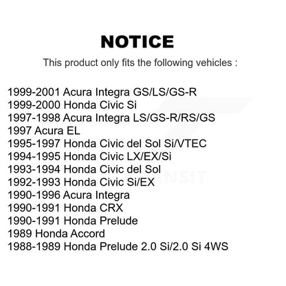 Rotor de frein à disque arrière (1 pièce seulement) pour Honda Civic Acura Integra del Sol CRX
