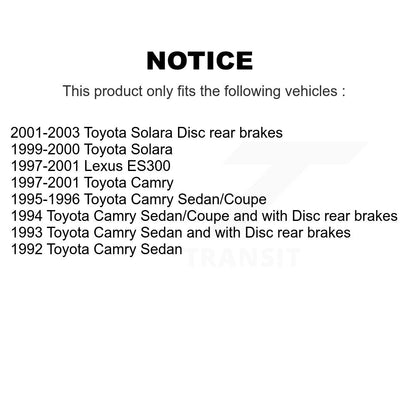 Rotor de frein à disque arrière (1 pièce seulement) pour Toyota Camry Solara Lexus ES300 8-9621