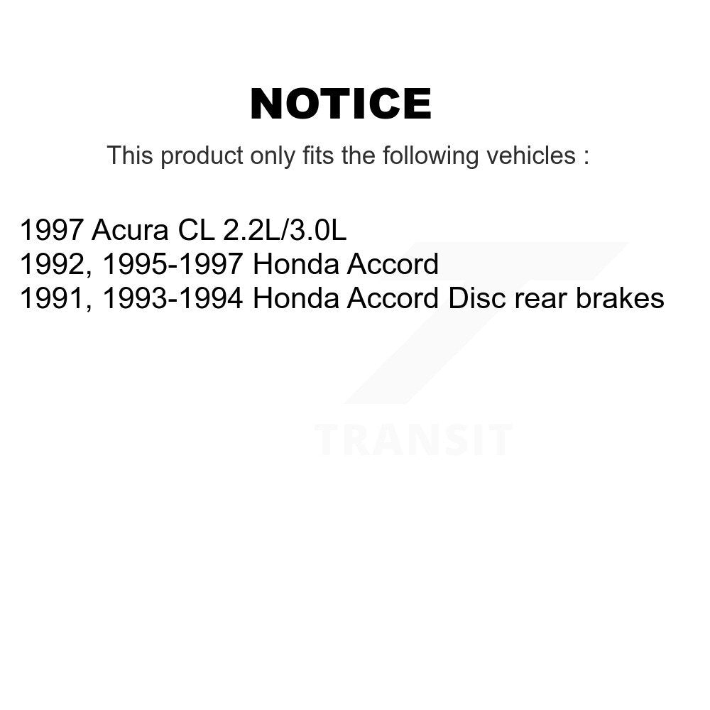 Rotor de frein à disque arrière (1 pièce seulement) pour Honda Accord Acura CL 8-96369