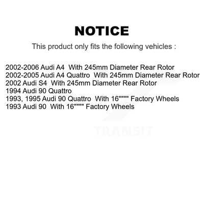 Rotor de frein à disque arrière (1 pièce seulement) pour Audi A4 Quattro 90 S4 8-96424