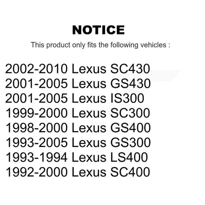 Rotor de frein à disque avant (1 pièce seulement) pour Lexus SC430 IS300 GS300 SC400 GS400