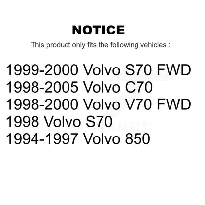 Rotor de frein à disque arrière (1 pièce seulement) pour Volvo S70 850 V70 C70 8-96515