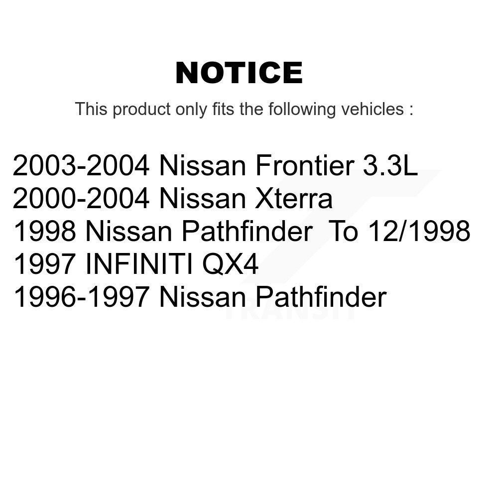 Rotor de frein à disque avant (1 pièce seulement) pour Nissan Xterra Frontier Pathfinder QX4