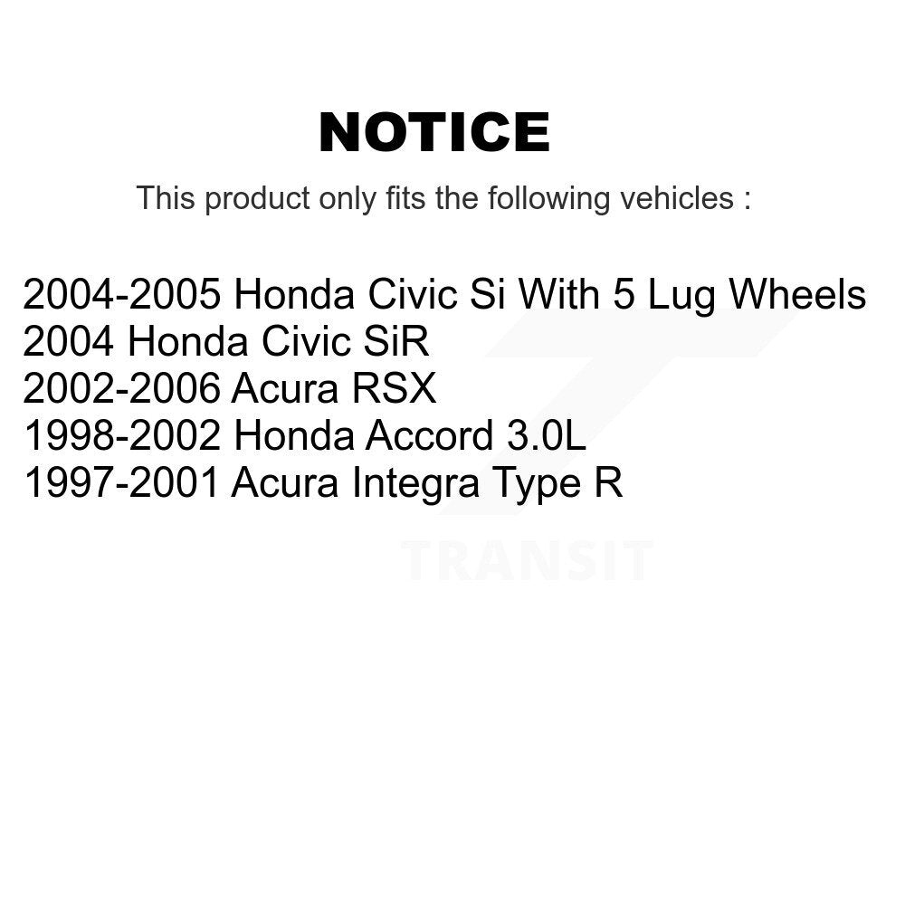 Rotor de frein à disque arrière (1 pièce seulement) pour Honda Civic Accord Acura RSX Integra