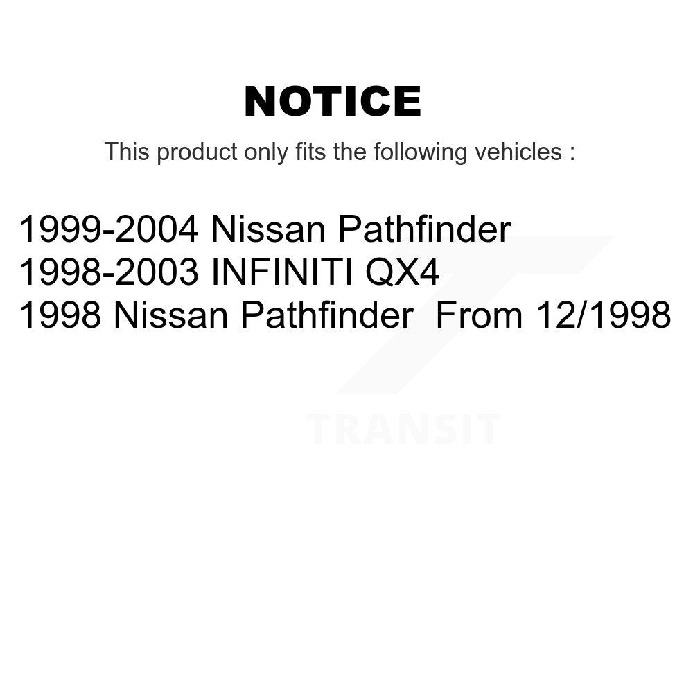 Rotor de frein à disque avant (1 pièce seulement) pour Nissan Pathfinder INFINITI QX4 8-9672