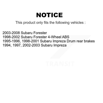 Tambour de frein arrière (1 pièce seulement) pour Subaru Forester Impreza 8-9673