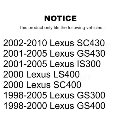Rotor de frein à disque arrière (1 pièce seulement) pour Lexus SC430 IS300 GS300 GS400 GS430