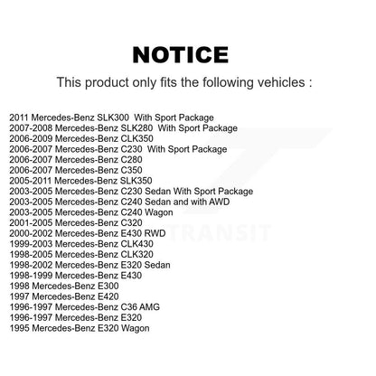 Rotor de frein à disque arrière (1 pièce seulement) pour Mercedes-Benz C230 CLK320 SLK350 E320