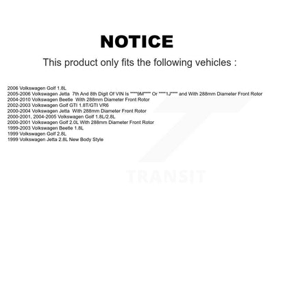 Rotor de frein à disque avant (1 pièce seulement) pour Volkswagen Jetta Golf Beetle 8-96806