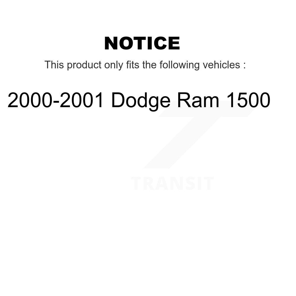 Tambour de frein arrière (1 pièce seulement) pour Dodge Ram 1500 2000-2001 8-9695