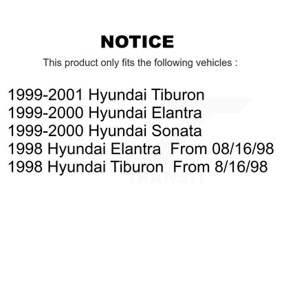 Rotor de frein à disque avant (1 pièce seulement) pour Hyundai Tiburon Elantra Sonata 8-9698