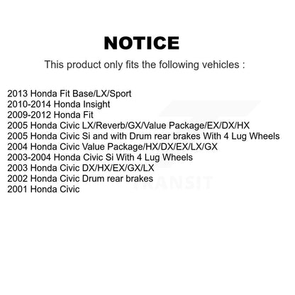 Tambour de frein arrière (1 pièce seulement) pour Honda Civic Fit Insight 8-9724