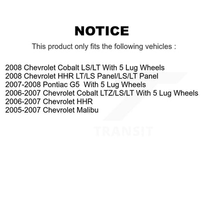 Tambour de frein arrière (1 pièce seulement) pour Chevrolet Cobalt Pontiac G5 Malibu HHR 8-977