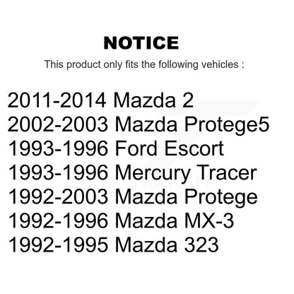 Tambour de frein arrière (1 pièce seulement) pour Mazda 2 Protege Protege5 Ford Escort MX-3 32