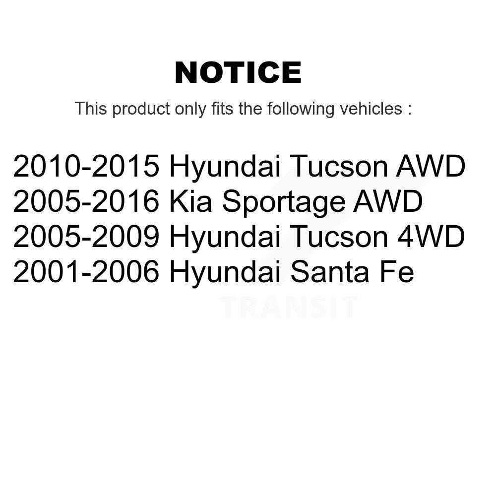 Rotor de frein à disque arrière (1 pièce seulement) pour Hyundai Tucson Kia Sportage Santa Fe