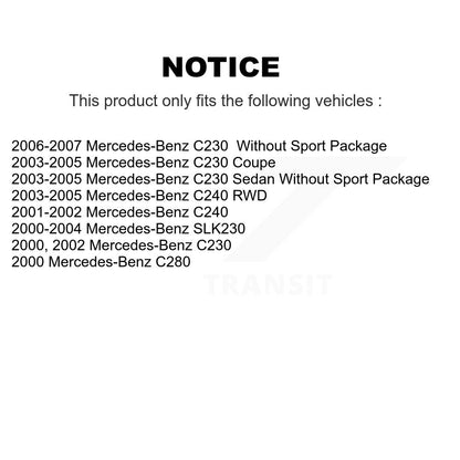 Rotor de frein à disque avant (1 pièce seulement) pour Mercedes-Benz C230 C240 SLK230 C280