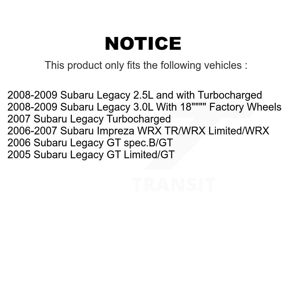 Rotor de frein à disque arrière (1 pièce seulement) pour Subaru Legacy Impreza 8-980347