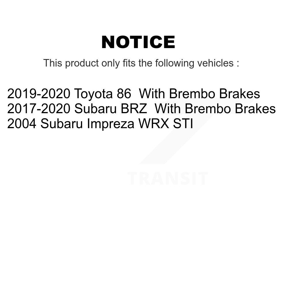 Rotor de frein à disque avant (1 pièce seulement) pour Subaru BRZ Impreza Toyota 86 8-980362