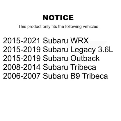 Rotor de frein à disque avant (1 pièce seulement) pour Subaru Outback WRX Legacy Tribeca B9