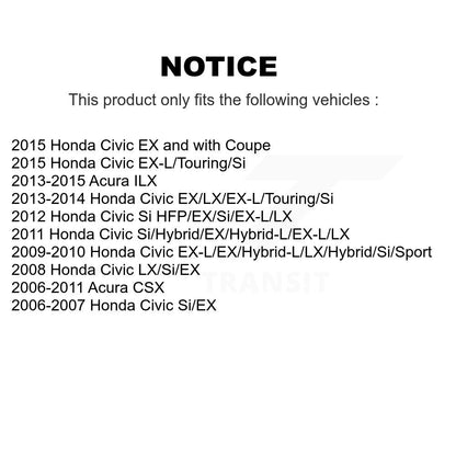 Rotor de frein à disque arrière (1 pièce seulement) pour Honda Civic Acura CSX ILX 8-980402