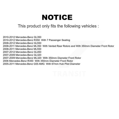 Rotor de frein à disque avant (1 pièce seulement) pour Mercedes-Benz ML350 ML320 GL350 R350