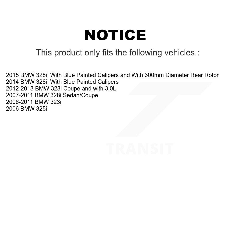 Rotor de frein à disque arrière (1 pièce seulement) pour BMW 323i 328i 325i 8-980490