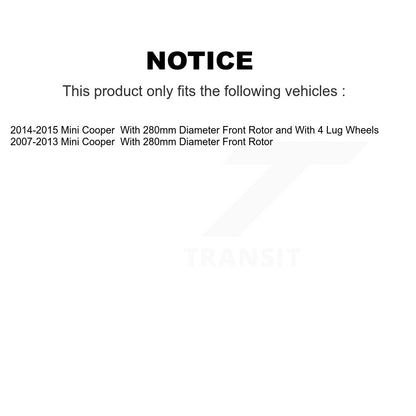 Rotor de frein à disque avant (1 pièce seulement) pour Mini Cooper 8-980606