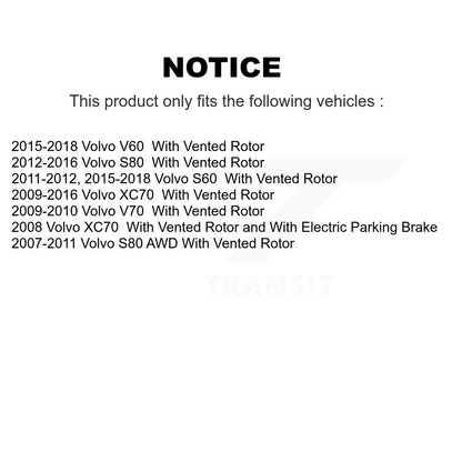 Rotor de frein à disque arrière (1 pièce seulement) pour Volvo XC70 S60 V60 S80 V70 8-980609
