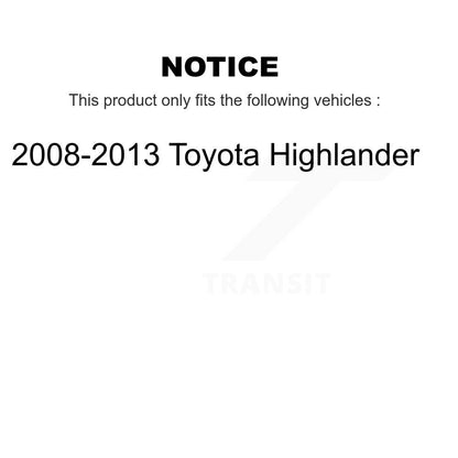 Rotor de frein à disque arrière (1 pièce seulement) pour Toyota Highlander 2008-2013 8-980631