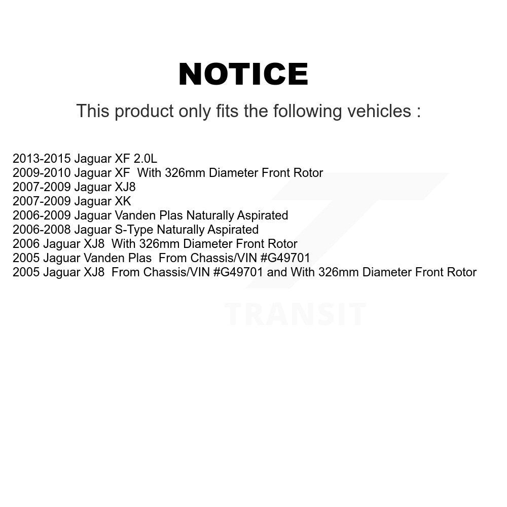 Rotor de frein à disque avant (1 pièce seulement) pour Jaguar XF XK Vanden Plas s-type XJ8