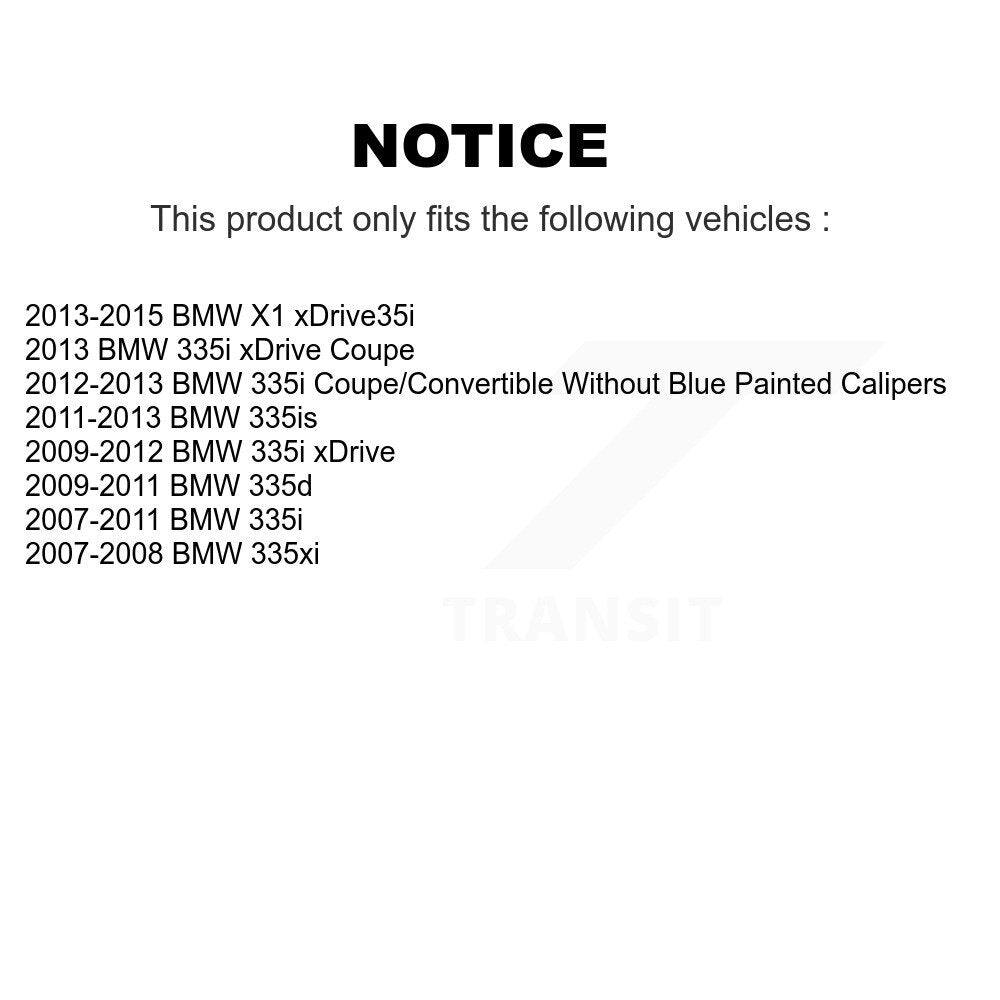 Rotor de frein à disque avant (1 pièce seulement) pour BMW X1 335i xDrive 335xi 335is 335d