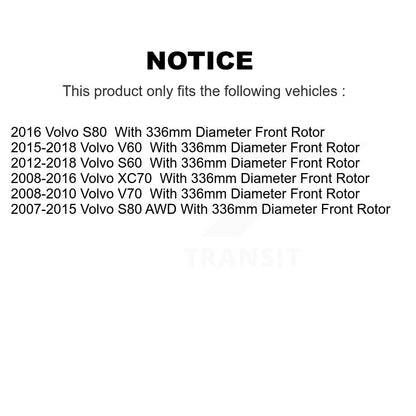 Rotor de frein à disque avant (1 pièce seulement) pour Volvo XC70 S60 V60 S80 V70 8-980659