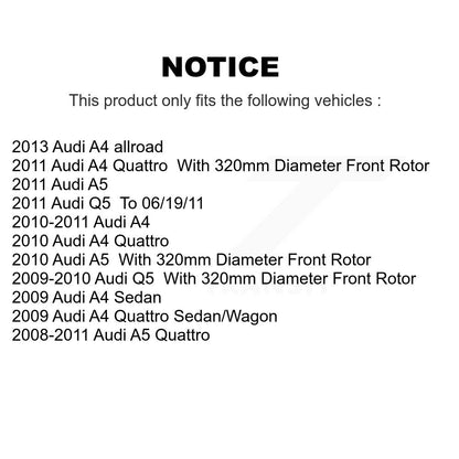 Rotor de frein à disque avant (1 pièce seulement) pour Audi A4 Quattro Q5 A5 allroad 8-98069