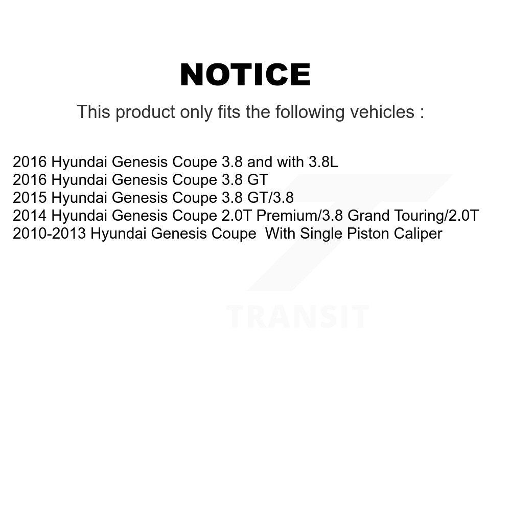 Rotor de frein à disque arrière (1 pièce seulement) pour Hyundai Genesis Coupé 8-980773