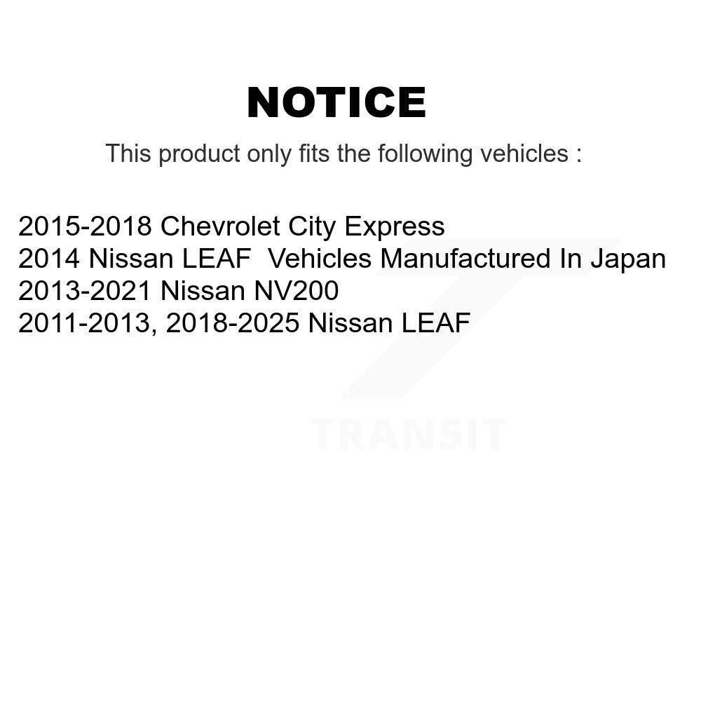 Rotor de frein à disque avant (1 pièce seulement) pour Nissan LEAF NV200 Chevrolet City