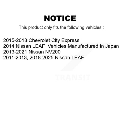 Rotor de frein à disque avant (1 pièce seulement) pour Nissan LEAF NV200 Chevrolet City