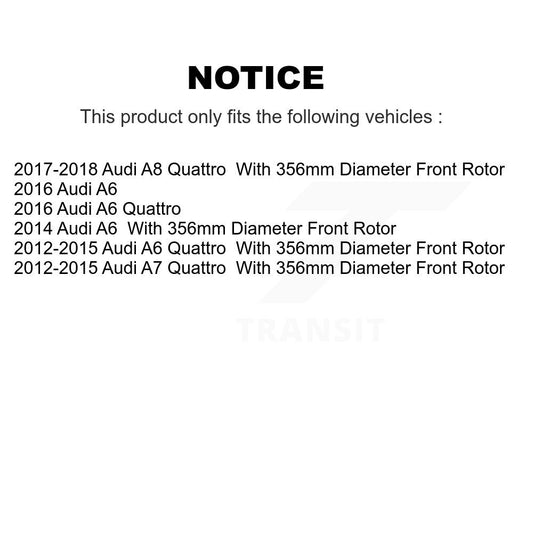 Rotor de frein à disque avant (1 pièce seulement) pour Audi A6 Quattro A7 8-980939