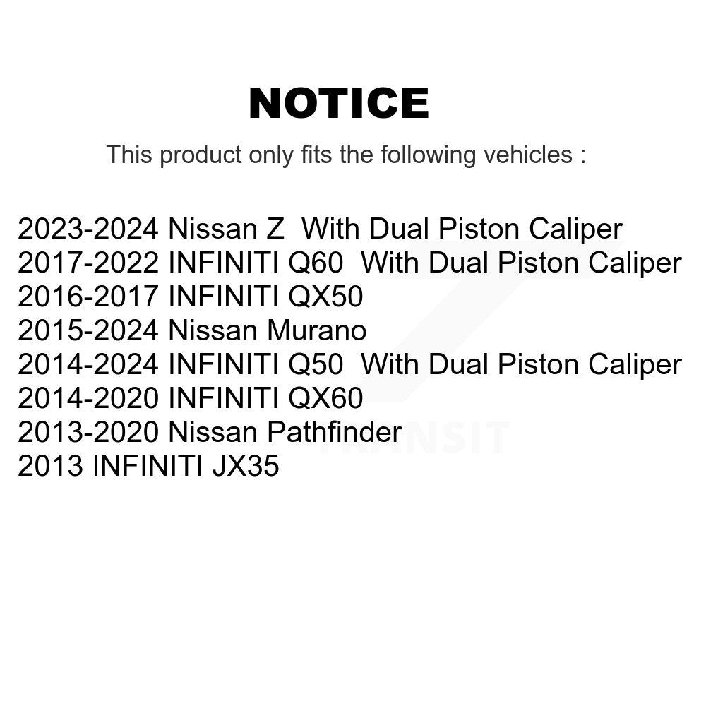 Rotor de frein à disque avant (1 pièce seulement) pour Nissan Murano Pathfinder INFINITI QX6