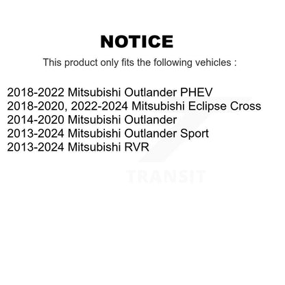 Rotor de frein à disque arrière (1 pièce seulement) pour Mitsubishi RVR Outlander Eclipse Cross