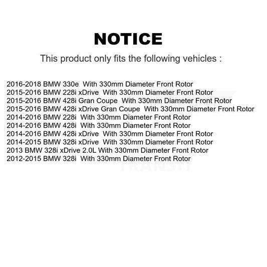 Rotor de frein à disque avant (1 pièce seulement) pour BMW 328i xDrive 428i 228i Gran Coupé