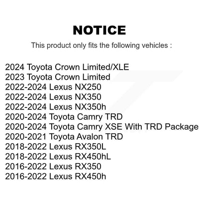Rotor de frein à disque avant (1 pièce seulement) pour Lexus Toyota RX350 Camry NX350h NX350