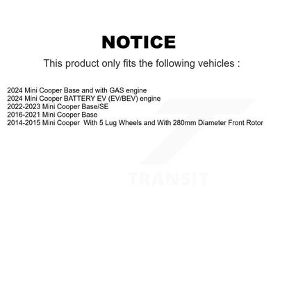 Rotor de frein à disque avant (1 pièce seulement) pour Mini Cooper 8-982067