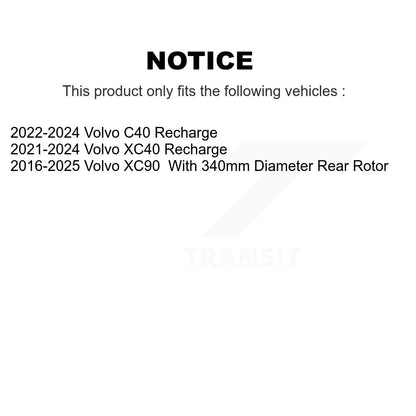 Rotor de frein à disque arrière (1 pièce seulement) pour Volvo XC90 XC40 Recharge C40 8-982112