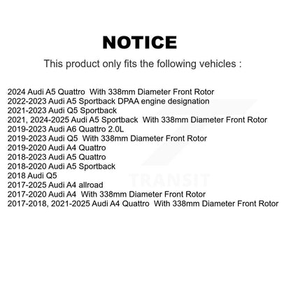 Rotor de frein à disque avant (1 pièce seulement) pour Audi Q5 A4 Quattro A5 Sportback A6